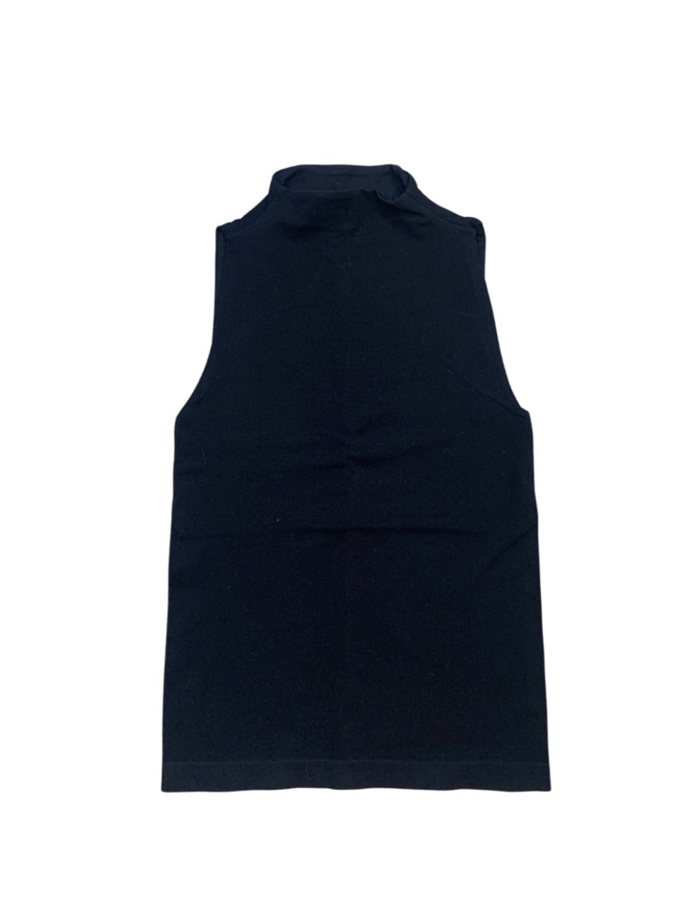 Seamless Tank Top Set Tan Black S / M Mock Neck Capsule Elevated Basics Minimal - Picture 2 of 9